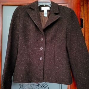 Rich brown speckled wool jacket